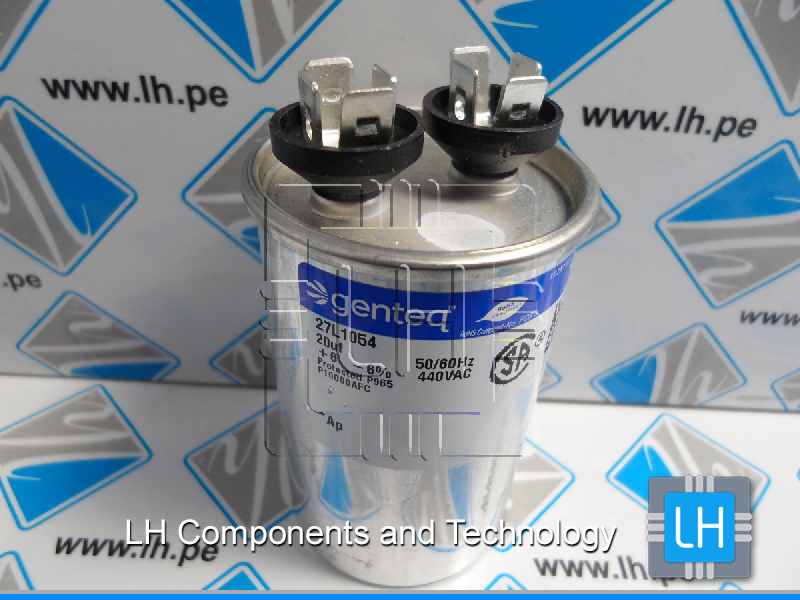 27L1054       Capacitor metalizado 20uF, Tol 6%, 440VAC