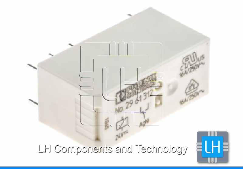 2961312              Relé Miniatura 8 Pines 24VDC, SPDT,  Montaje en PCB