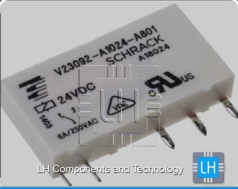 3-1393236-0 V23092A1024A801              Relé Miniatura 24VDC, 5 Pines, SPDT 6A/250VCA