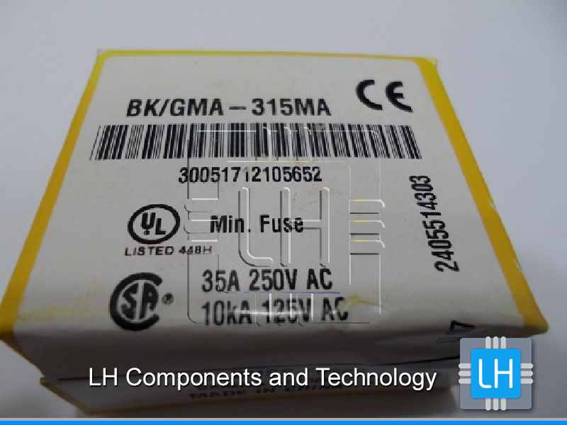 BK/GMA-315MA  Fusible de vidrio 250VAC 315mA Fast Acting