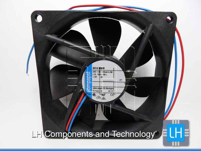 3412NGHH  Ventilador Axial 12VDC, 3.2W, 92x92x25mm