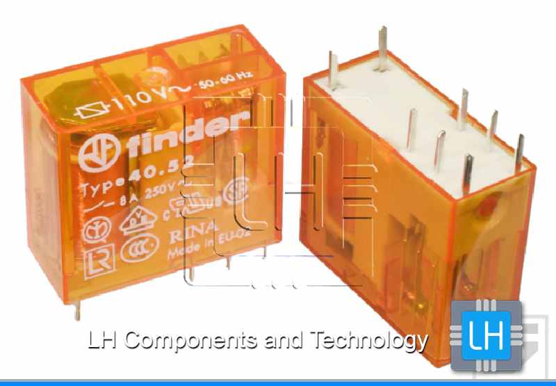 40.52.8.110.0000       Relay electromagnetico 110VAC, 8 Pines, DPDT, 8A/250VAC