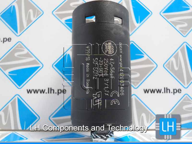 412803406       Condensador de arranque 47 - 56uF, 250VCA, para motor