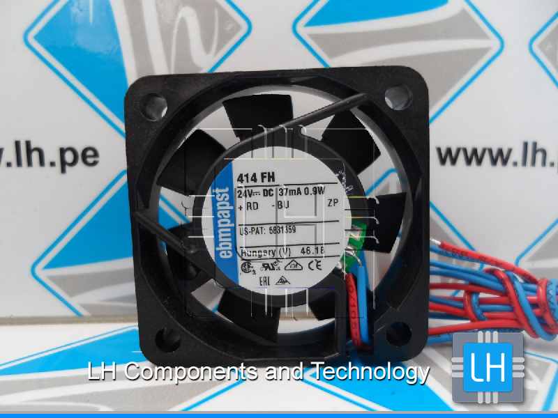 414FH        Ventiladores tangenciales CC DC Tubeaxial Fan, 40x40x10mm, 24VDC, 5.3CFM