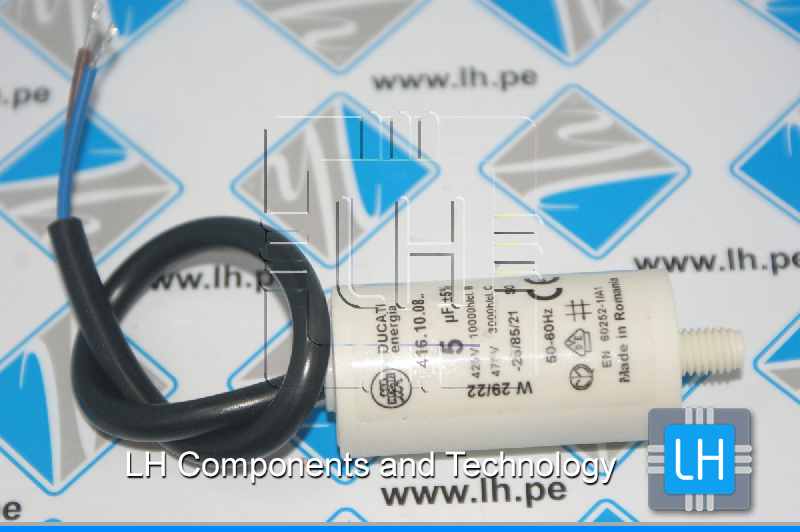 416100814              Condensador para motor de trabajo 5uF, 425/475VAC, con cable