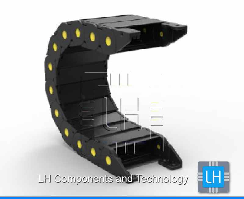 445PU175200                  Cadena portacable PVC Nylon 445PU, Rad.pleg 200 mm, ancho ext. 197mm x alt. 64mm