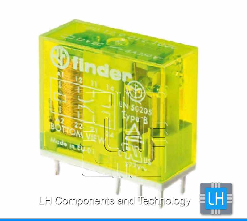 50.12.9.012.1000              Relé electromagnético, DPDT, 12VDC, 8A/250VCA, 8 pines