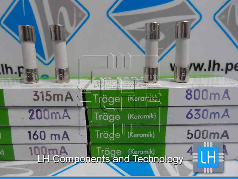 0215.250HXP        Fusible Ceramica 5x20mm 0.25A, 250V con retardo de tiempo