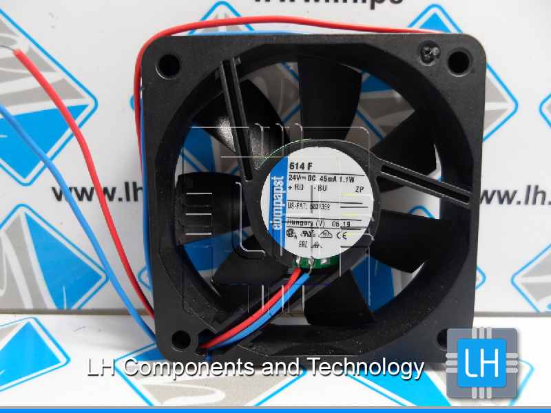 614F       Ventilador CC axial, 24VDC, 60x60x15mm