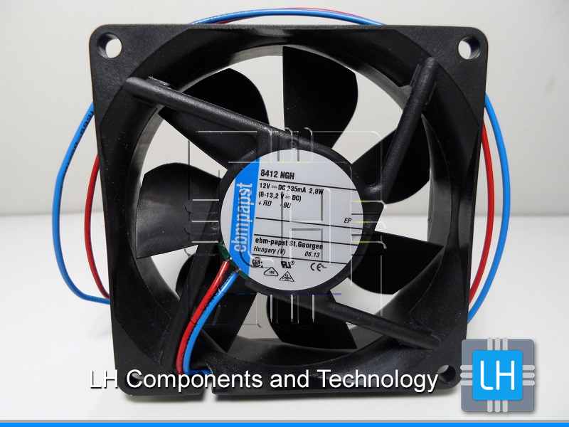 8412NGH  Fans Size=80x80x25 mm CFM=47 VDC=12 DC