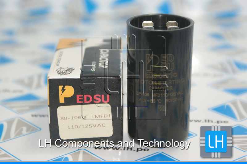 88-106uF MFD 110/125VAC        MOTOR START CAPACITOR  88-106uF 110/125VAC PEDSU