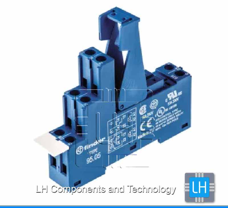 95.05SPA             Base para relay de 8 Pines, 10A, 250VAC, Riel, DIN