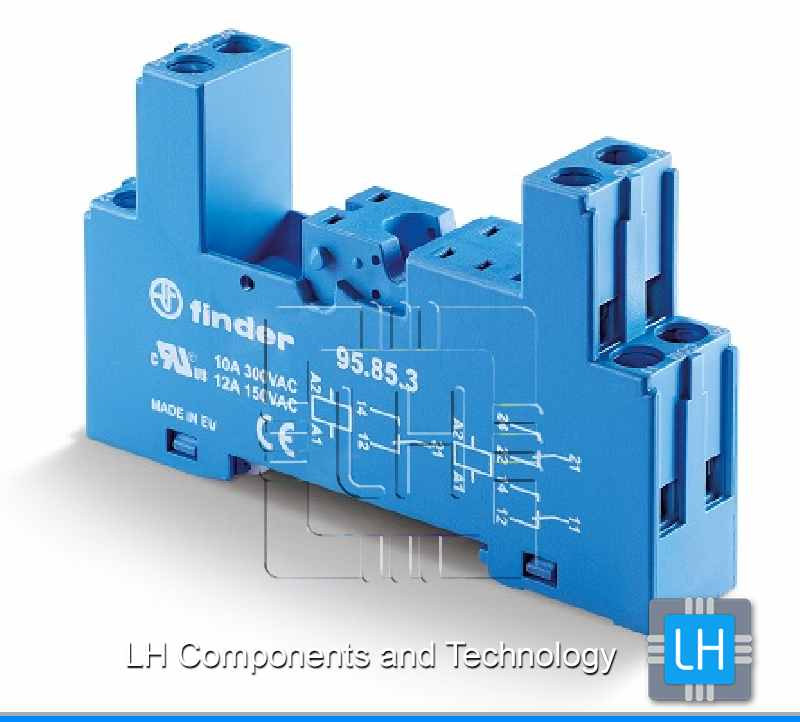 95.85.3SMA              Base para relay 10A, 250VAC, DIN, con agarres de tornillo