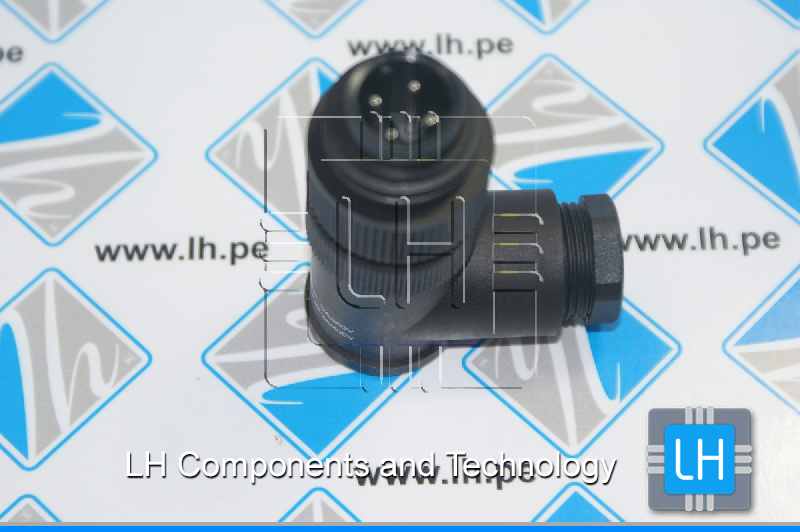 99 4221 215 04          Conector redondo 90°C, 693, RD24, macho, 4 pines, 16A