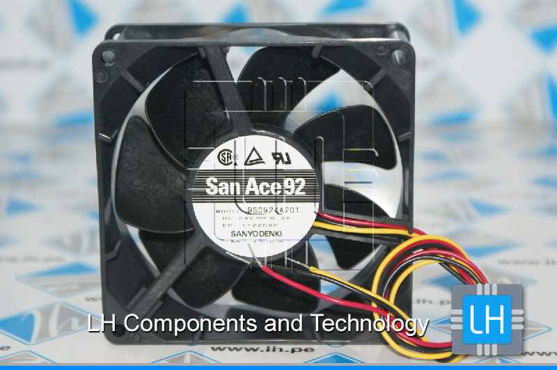 9G0924A201             Ventilador Axial DC, 24VDC, 92x92x32mm, 3 cables