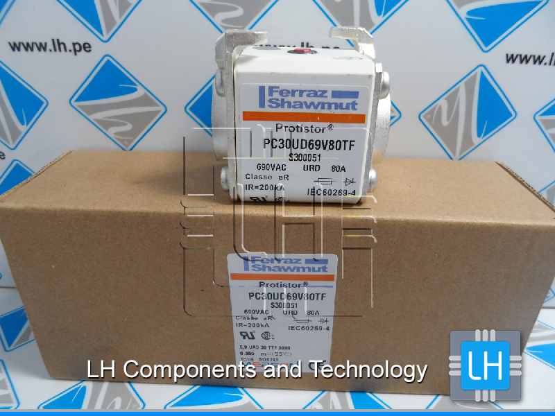 6,9URD30TTF0080 S300051 PC30UD69V80TF      Fusible Semiconductor High-Speed - 690V - 80 Amp