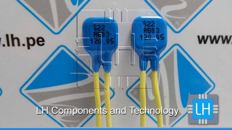 AB03-120 AB03.120.05.60/60-5       Sensor termostato Conf. sal NC, temp. apertura 120°C, temp. cierre 105°C, 2.5A