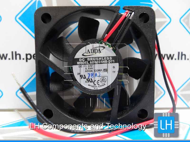 AD5024HB-D71-LF       Ventiladores tangenciales CC DC Axial Fan, 50x15mm, 24VDC, 14.3CFM, 0.06A