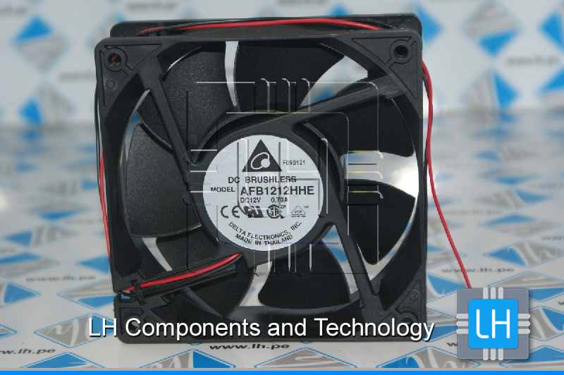 AFB1212HHE             Ventiladores tangenciales CC DC Tubeaxial Fan, 120x38mm, 12VDC, Ball Bearing, Lead Wires