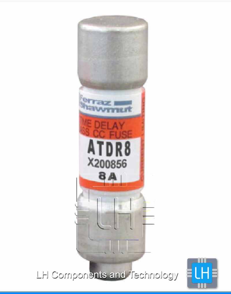 ATDR8           Fusible Time-Delay Class CC Current Limiting 8Amp. 600VAC/300VDC, 200kA AC/100kA DC 600VAC/300VDC 8A