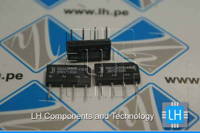 B80C1500A B80C2300-1500                 Puente rectificador, monofásico, 160V, 1.5A, 50A