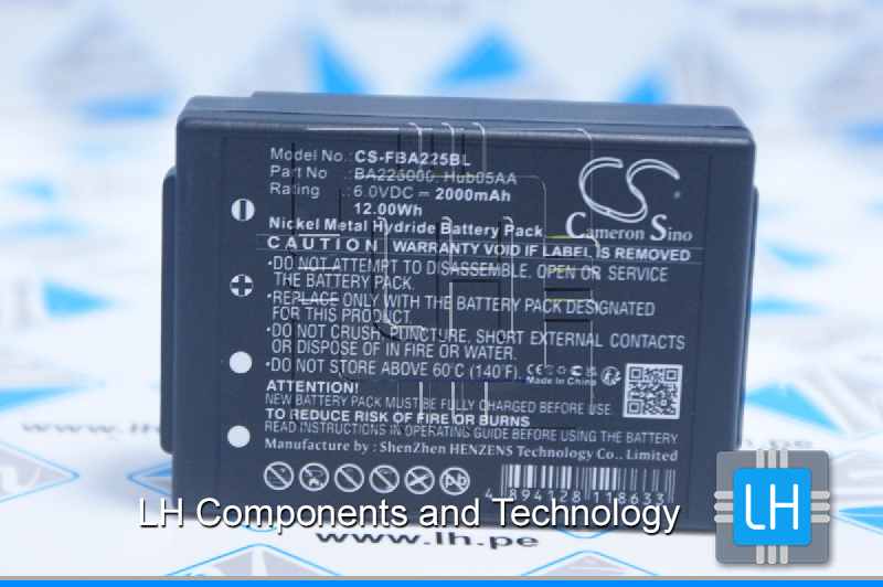 BA225000 CS-FBA225BL                    Batería de repuesto para HBC BA206030 BA225000 FuB05AA FuB05XL Hub05AA