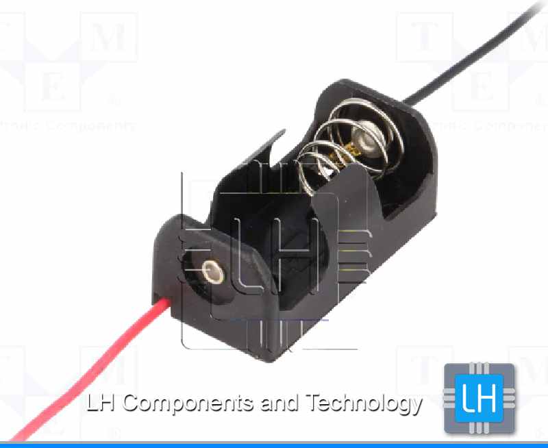 BH-1/2AA-2A            Portapila tamaño 1/2AA, nro.pilas: 1, con cables