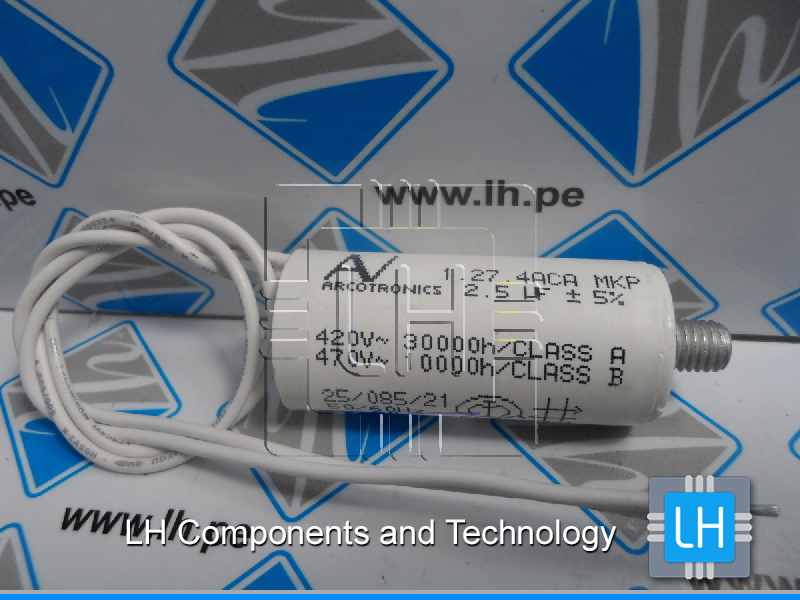 C274ACA4250AL0J      Condensador para motor de trabajo 2.5uF, 470VCA