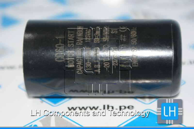 CD60-1 130-156uF                 Motor Start Condensador 130-156 uf MDF 220-250V AC 50/60 Hz Redondo CD60