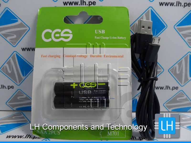 M701              Batería Recargable 1.5V, AAA, Micro USB fast charge