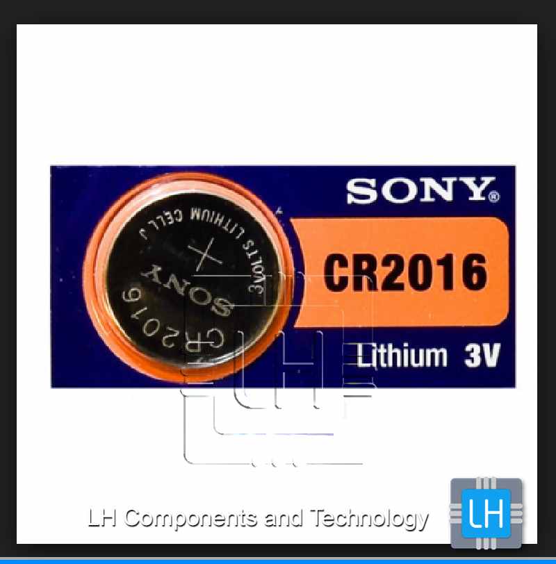 CR2016          Batería Lithium CR2016, 3V, 85 mAh