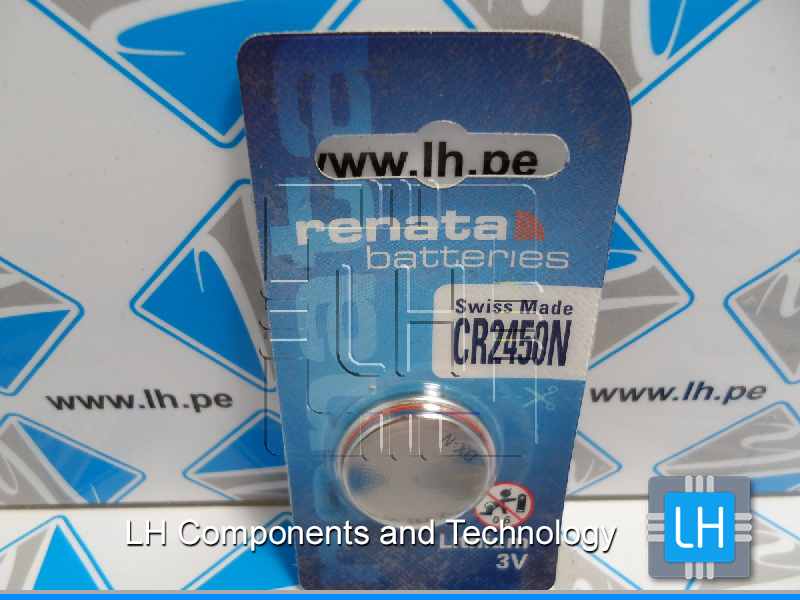 CR2450N         Renata 3V, 540mAh, Lithium Coin Battery