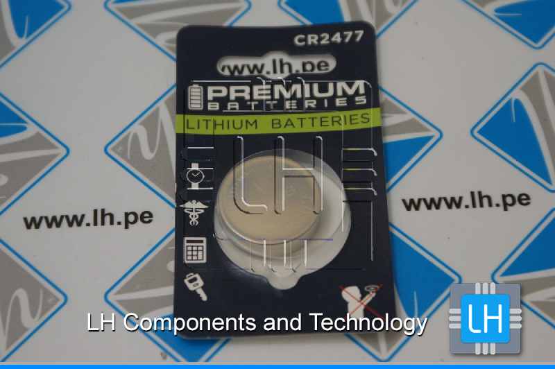 CR2477               Batería Lithium 3V, 1000mAh, Coin Size