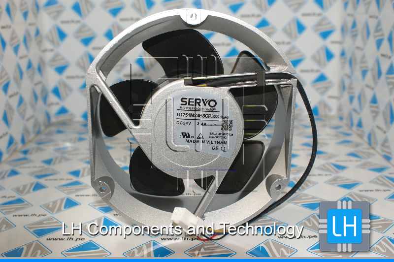 D1751M24B8CP323            Ventilador de refrigeración Servomotor 24V, 3.4A, 172x172x51mm