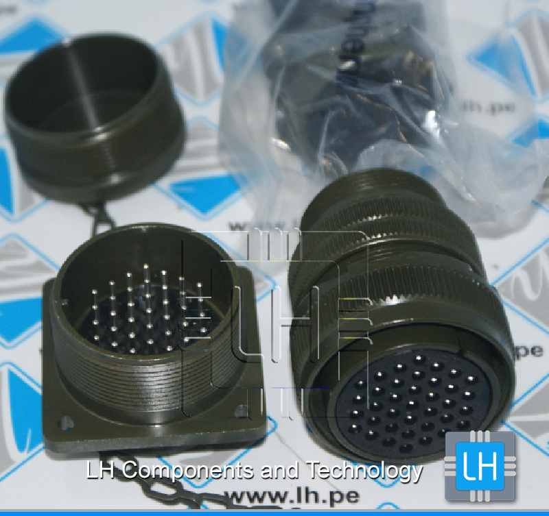 DS3102A 28-21P DS3106A 28-21S          Conector redondo, Serie DS/MS, Macho Chasis, hembra aéreo, 37 Pines