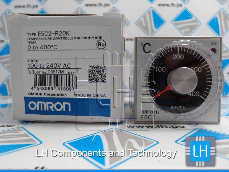 E5C2-R20K AC100-240 0-400     Control Temperatura On/Off, 48 x 48mm, K Type Thermocouple Input, 100 &#8594; 240