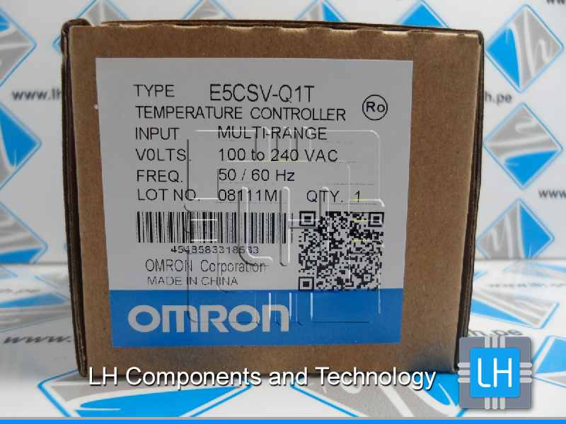 E5CSV-Q1T-F AC100-240            Controlador de temperatura (RTD, Tipo J, K, L, N, R, T, U) 100 ~ 240 VCA Montaje en panel