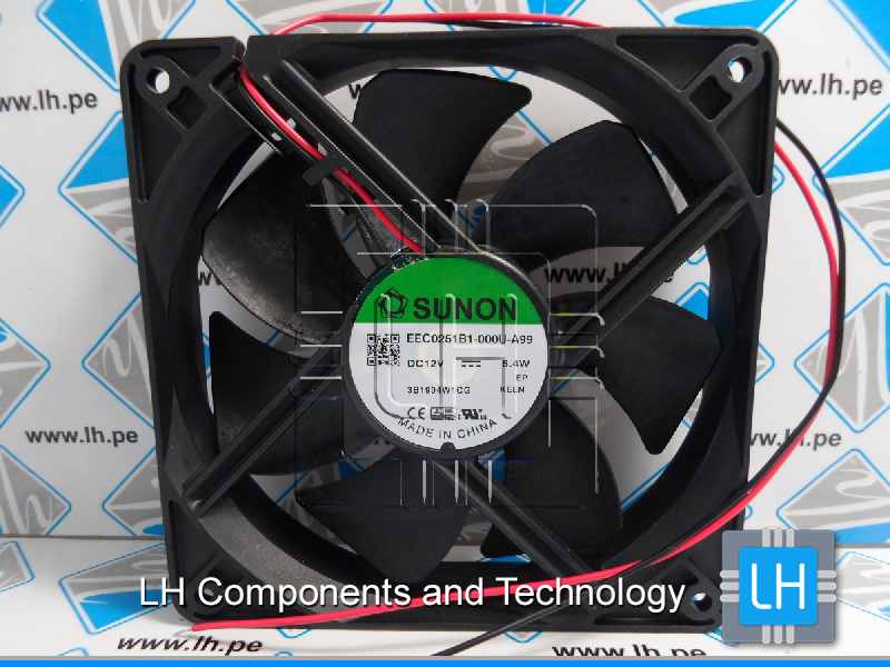 EEC0251B1-000U-A99         Ventilador CC, axial, 12VDC, 120x120x25mm, 183.83m3/h