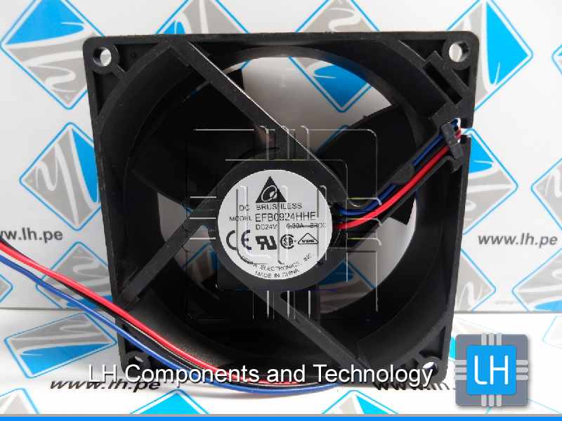 EFB0924HHE-BR00      Ventilador Axial 24V 0.30A 92x92x38mm con 3 cables y conector