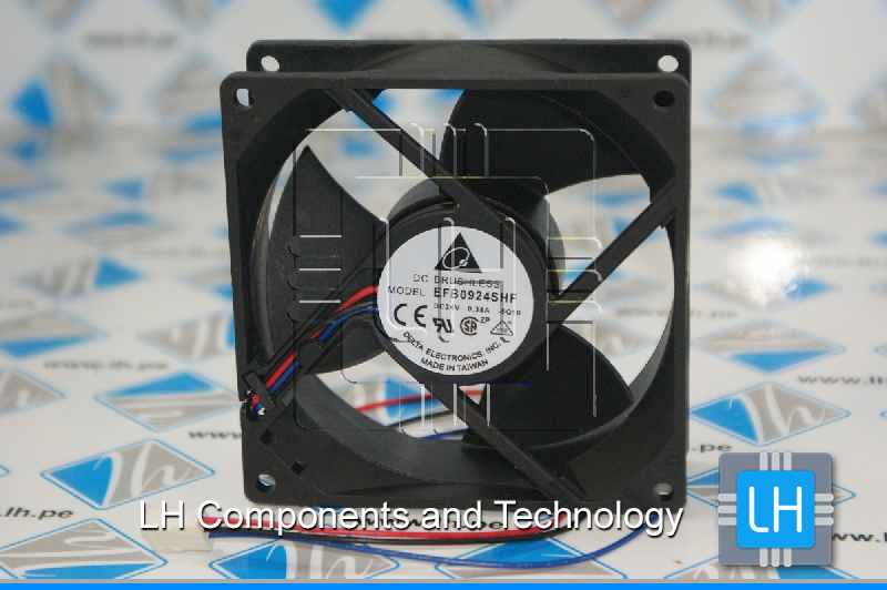 EFB0924SHF-5Q10                 Ventilador Axial DELTA EFB0924SHF-5Q10 24V 0,38A , con 3 Cables y conector