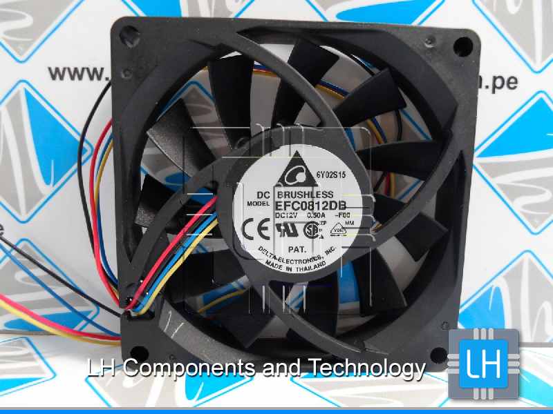 EFC0812DB-F00       Ventilador axial DC 80x80x15mm, 12VDC, 48.8CFM