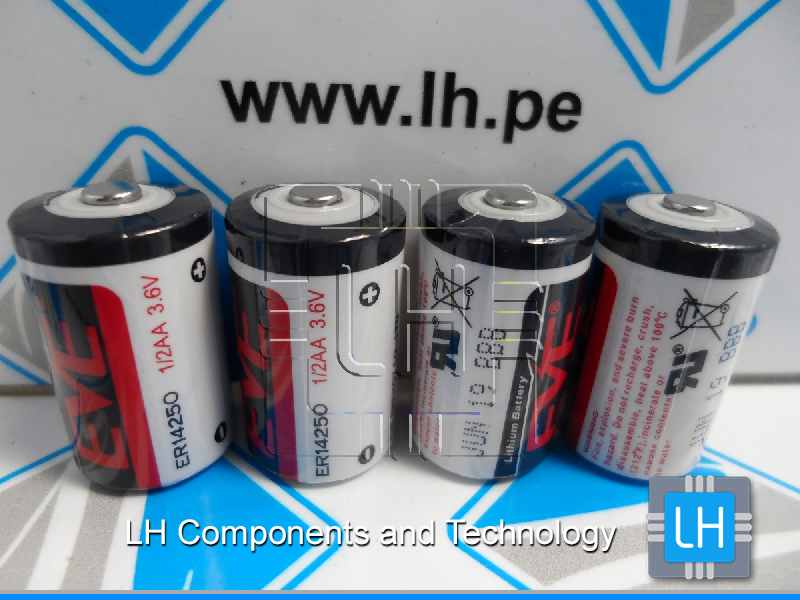 ER14250        Batería Lithium 3.6V, 1/2AA, 1200mAh