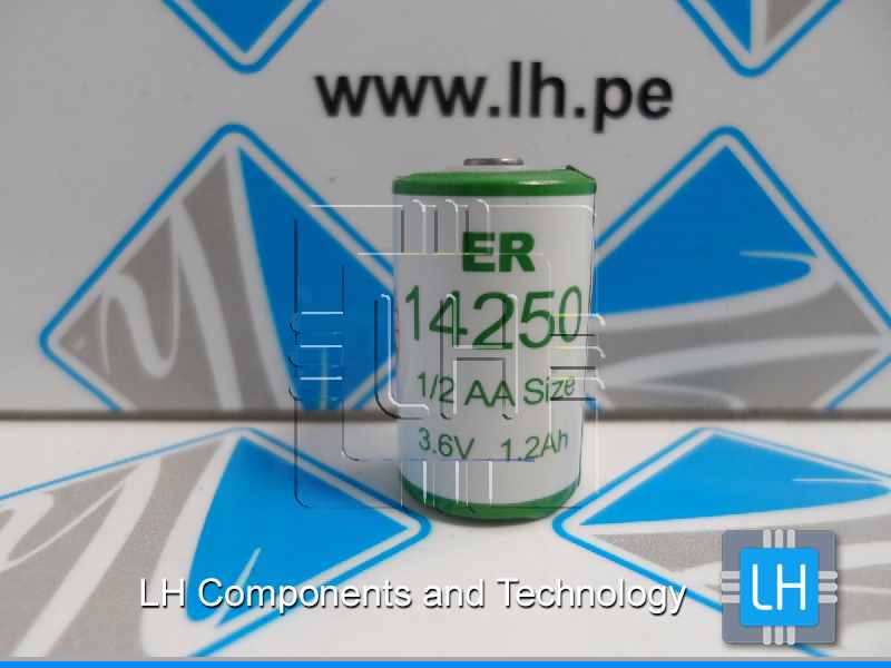 ER14250      Batería Lithium 1/2 AA, 3.6 Volt, 1.2Ah