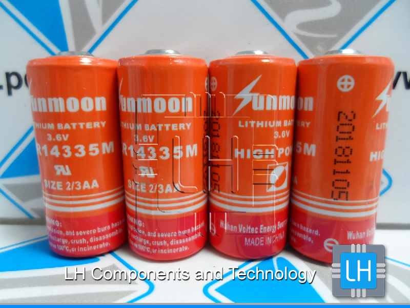 ER14335M    Battery Lithium Lisun 3.6V, 2/3AA, 1200mAh