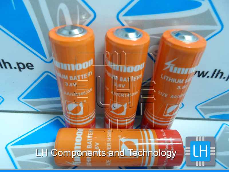 ER14505M       Batería Lithium 3.6V, AA, 14.5x50.5mm, 2200mAh