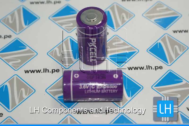 ER26500              Batería Lithium Size C, 3.6V, 9000mAh (LI SOCL2)