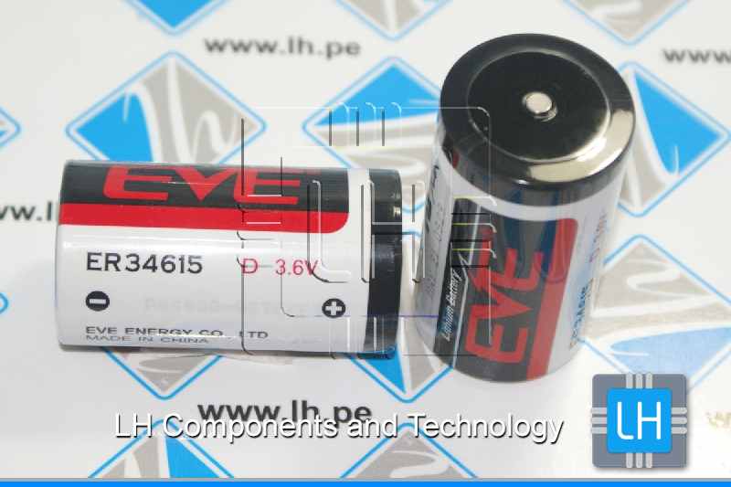 ER34615                Batería Lithium 3.6V, tamaño D, 19000mAh