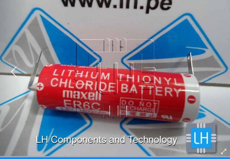 ER6C AXIAL PIN PLANA    Batería Lithium Axial PLC 3.6V, AA, 1800mAh