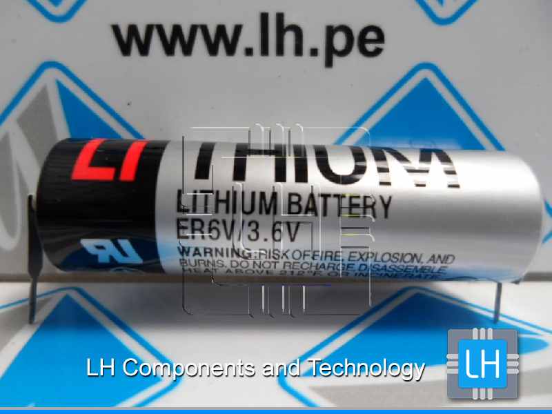 ER6V/3.6V      Bateria Lithium 3.6V 2400mAh con 2 Pines tipo Axial