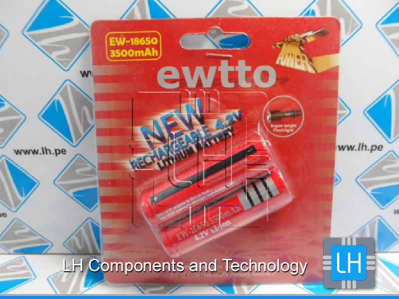 EW-18650   Batería Recargable Lithium 3500mAh 4.2V